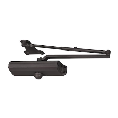 Norton Door Controls Adjustable Medium Duty Surface Mounted Door Closer with Sex Nuts and Cover Dark Bronze 1601P690